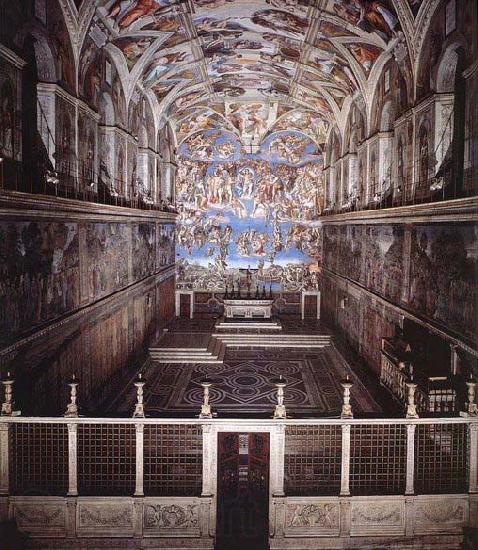 Michelangelo Buonarroti Interior of the Sistine Chapel